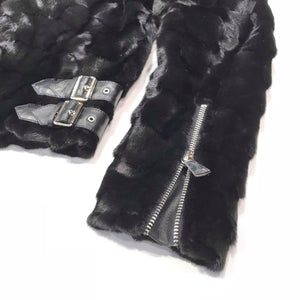 Kashani Mink Oversized Fox Fur Collar Coat - Dudes Boutique