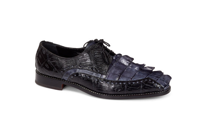 Mauri - 4717 "Borsieri" Hand-Painted Hornback Crocodile Dress Shoe - Dudes Boutique