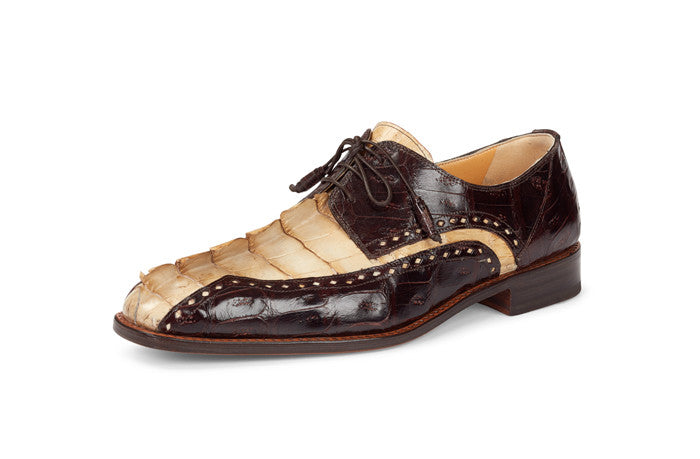 Mauri - 4717 "Borsieri" Hand-Painted Hornback Crocodile Dress Shoe - Dudes Boutique