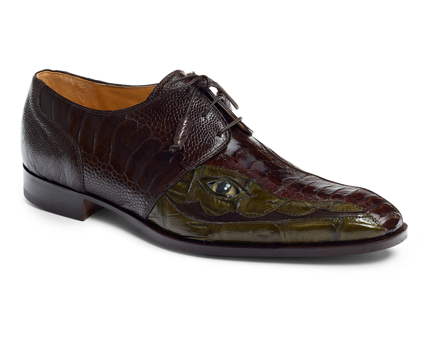 Mauri 4787 'EYE' Colosseo Ostrich & Crocodile Dress Shoes - Dudes Boutique