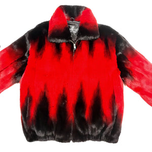 Kashani Wine Black Full Mink Fur Coat - Dudes Boutique