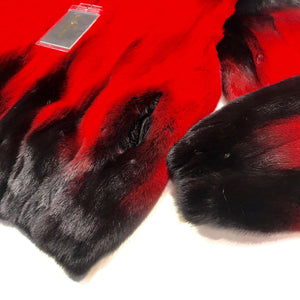 Kashani Wine Black Full Mink Fur Coat - Dudes Boutique