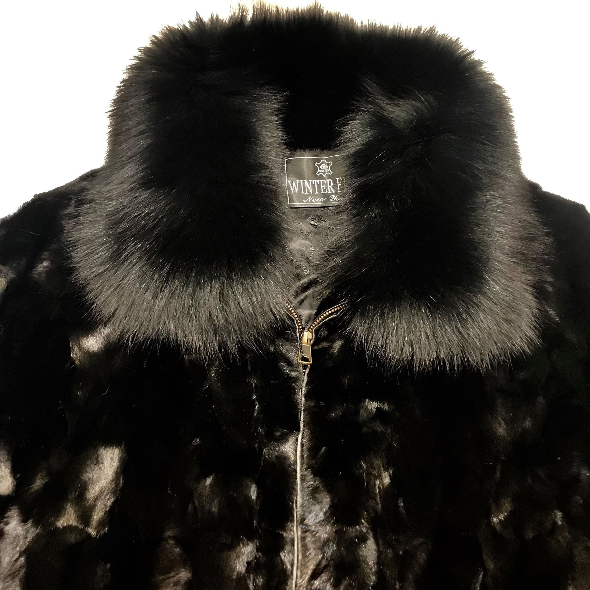 Kashani Diamond Cut Mink Bomber Jacket - Dudes Boutique