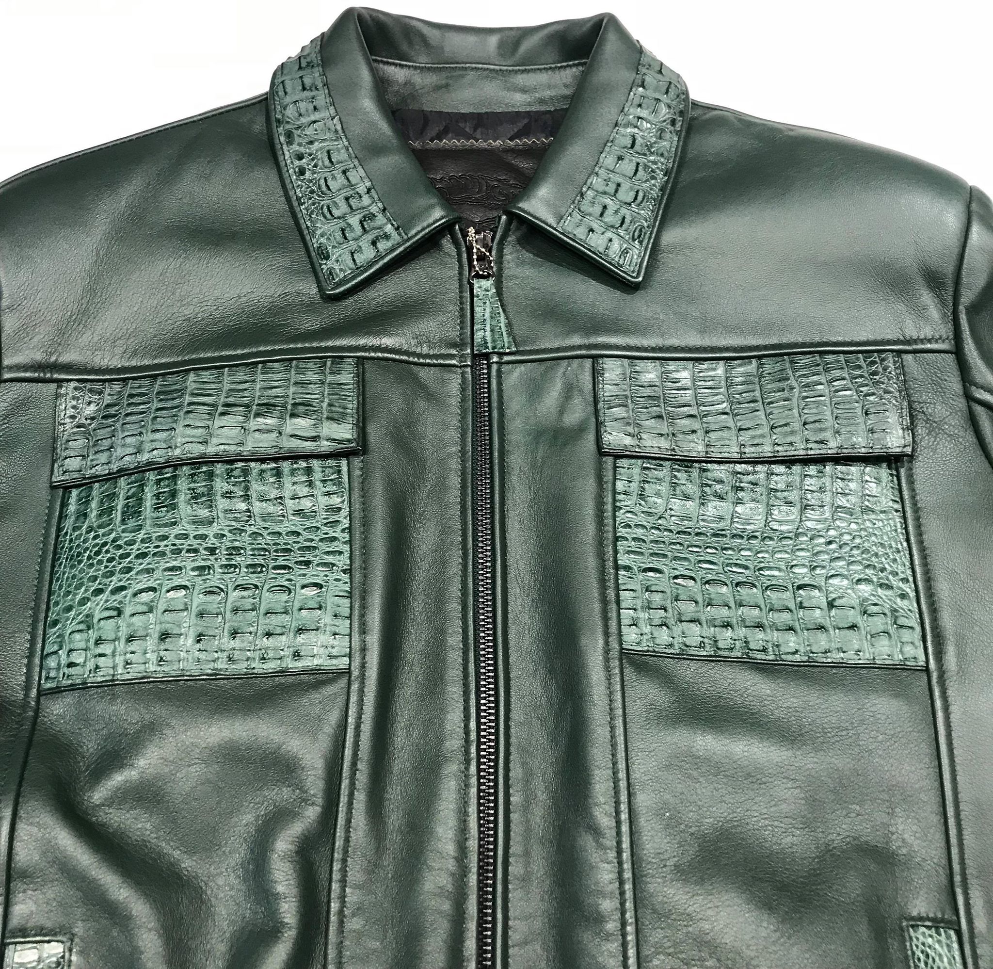 Kashani Forest Green Horn-Back Bomber Jacket - Dudes Boutique