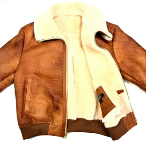 Jakewood Whiskey Shearling Bomber Jacket - Dudes Boutique