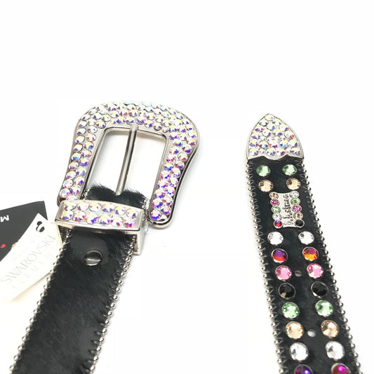 b.b. Simon Double Row Pony Crystal Belt - Dudes Boutique