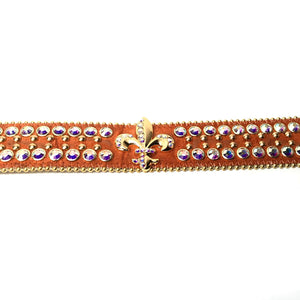 b.b. Simon 'Gold Cross' Crystal Belt - Dudes Boutique
