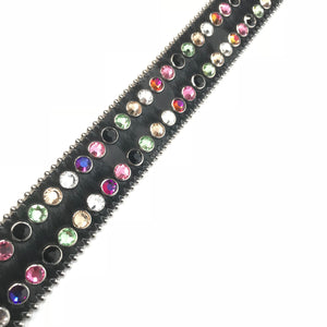 b.b. Simon Double Row Pony Crystal Belt - Dudes Boutique