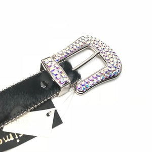 b.b. Simon Double Row Pony Crystal Belt - Dudes Boutique