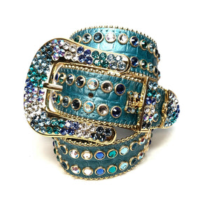 b.b. Simon Sea Gold Fully Loaded Crystal Belt - Dudes Boutique