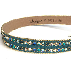 b.b. Simon Sea Gold Fully Loaded Crystal Belt - Dudes Boutique