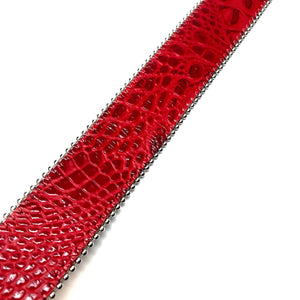 b.b. Simon "Red Blue Crown" Fully Loaded Crystal Belt - Dudes Boutique