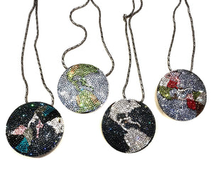 b.b. Simon Globe Fully Loaded Swarovski Crystal Necklace - Dudes Boutique