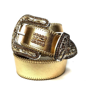 b.b. Simon 'Metallic Gold' Crystal Belt - Dudes Boutique