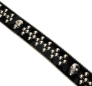 b.b. Simon 'Skull Studded' Pony Crystal Belt - Dudes Boutique