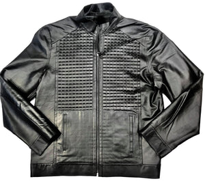 Aston Checkered Pony Hair Reversible Bomber Jacket - Dudes Boutique