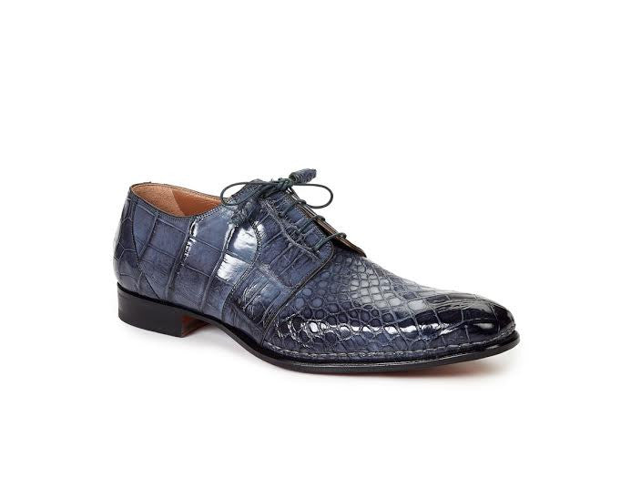 Mauri - 1192 Balzac Charcoal Body Alligator Hand Painted Shoes - Dudes Boutique
