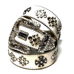 b.b. Simon 'White Phoenix' Crystal Belt - Dudes Boutique
