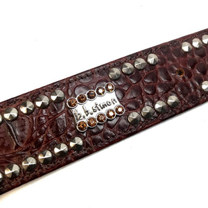 b.b. Simon 'Double Row Studded' Crystal Belt - Dudes Boutique