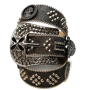 b.b. Simon 'Matrix Blackout' Crystal Belt - Dudes Boutique