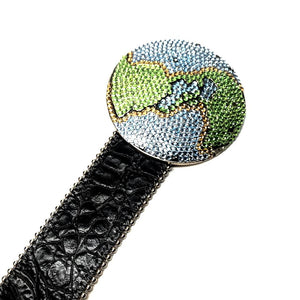 b.b. Simon 'Black Globe' Crystal Belt - Dudes Boutique