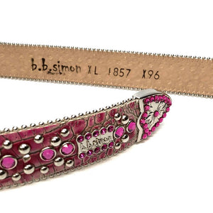 b.b. Simon 'Fuchsia Fully Loaded' Crystal Belt - Dudes Boutique