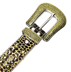 b.b. Simon 'Double Lime' Crystal Belt - Dudes Boutique