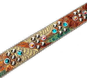 b.b. Simon Multicolor Quad Studded Crystal Belt - Dudes Boutique