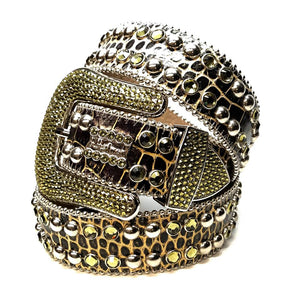 b.b. Simon 'Double Lime' Crystal Belt - Dudes Boutique