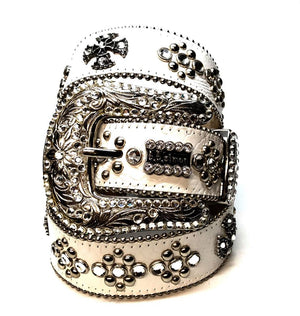 b.b. Simon 'White Phoenix' Crystal Belt - Dudes Boutique