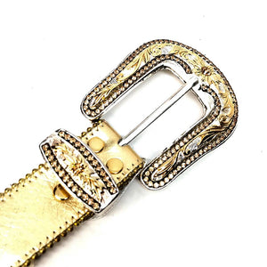 b.b. Simon 'Metallic Gold' Crystal Belt - Dudes Boutique