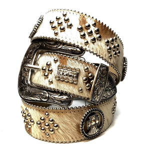 b.b. Simon Desert Pony Studded Crystal Belt - Dudes Boutique