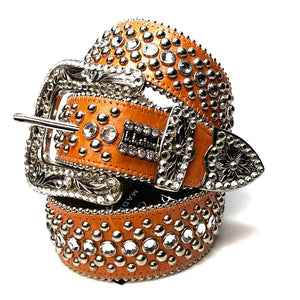 b.b. Simon 'Orange' Crystal Belt - Dudes Boutique