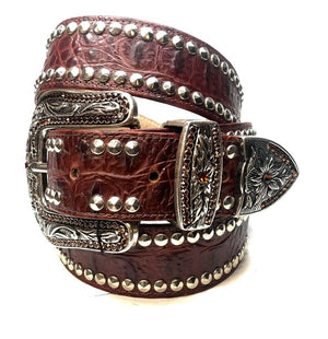 b.b. Simon 'Double Row Studded' Crystal Belt - Dudes Boutique