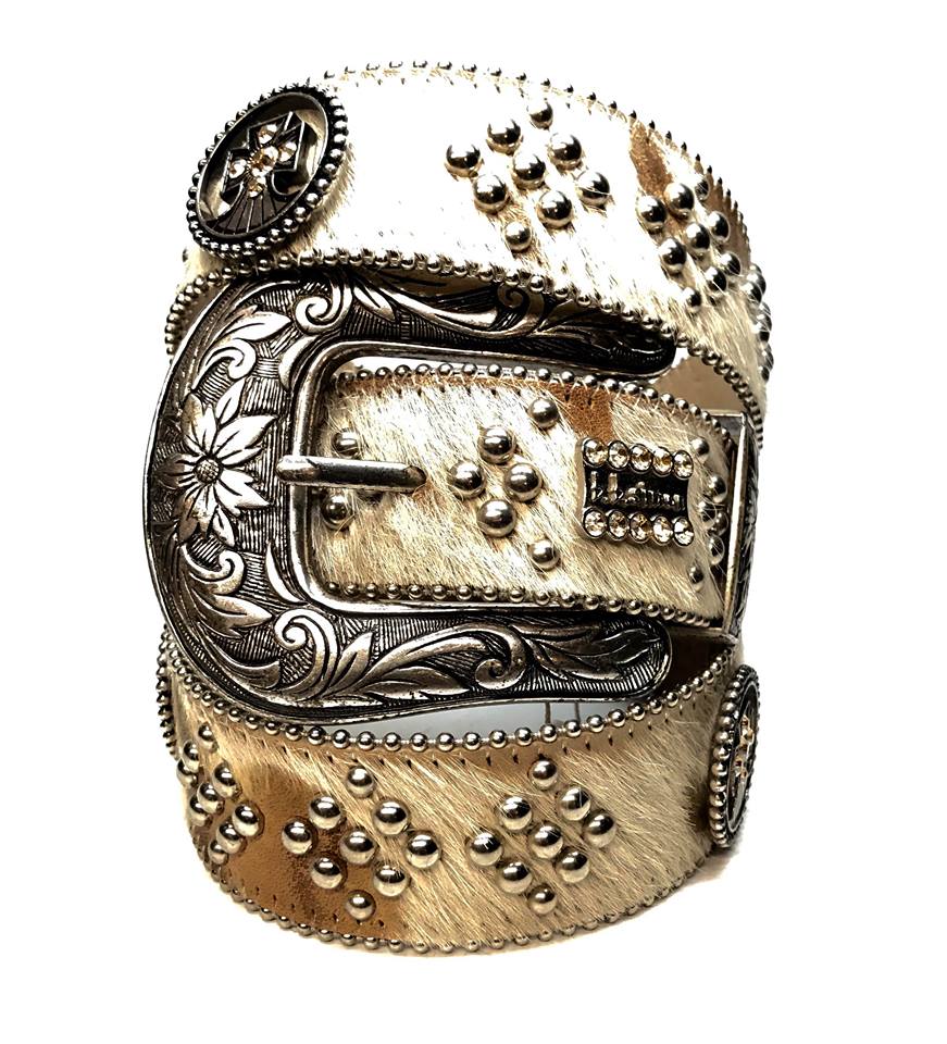 b.b. Simon Desert Pony Studded Crystal Belt - Dudes Boutique