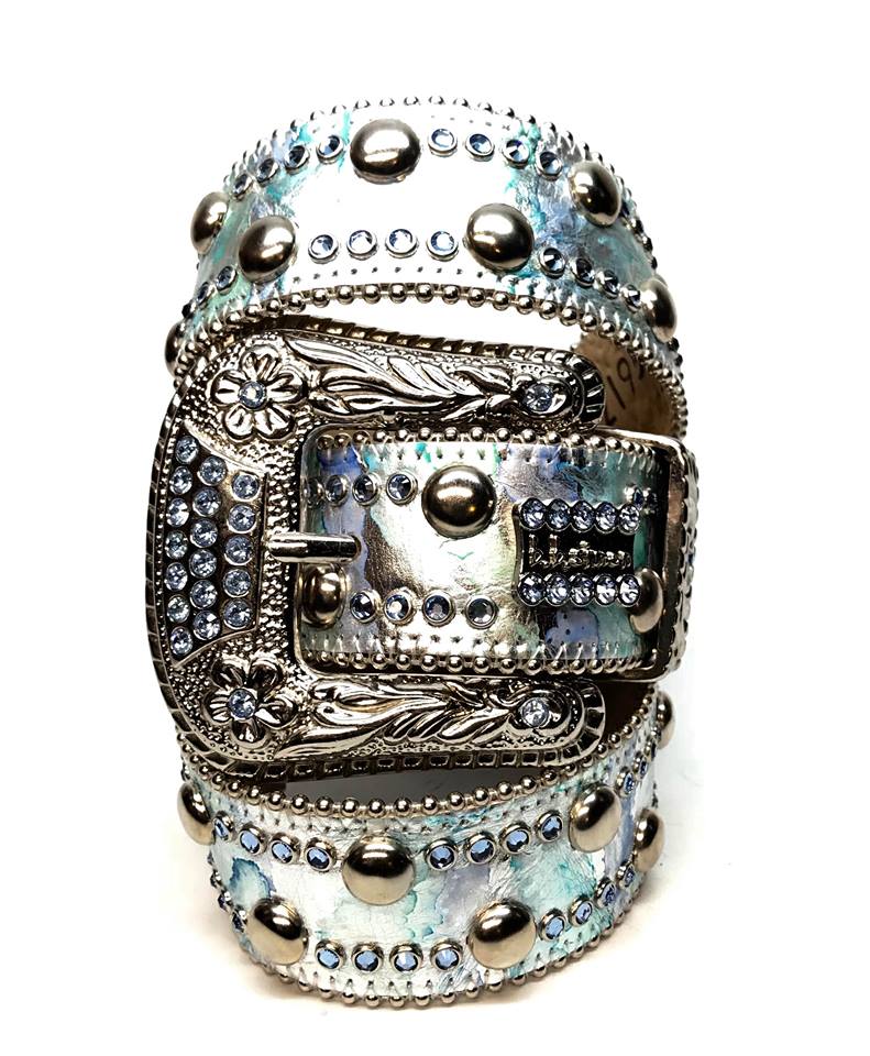 b.b. Simon 'Sea Water' Swarovski Crystal Belt - Dudes Boutique