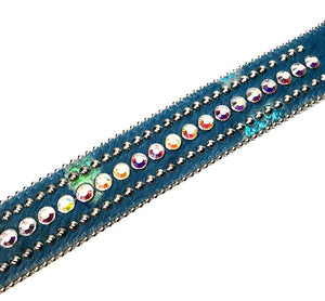 b.b. Simon 'Ocean Blue' Pony Crystal Belt - Dudes Boutique