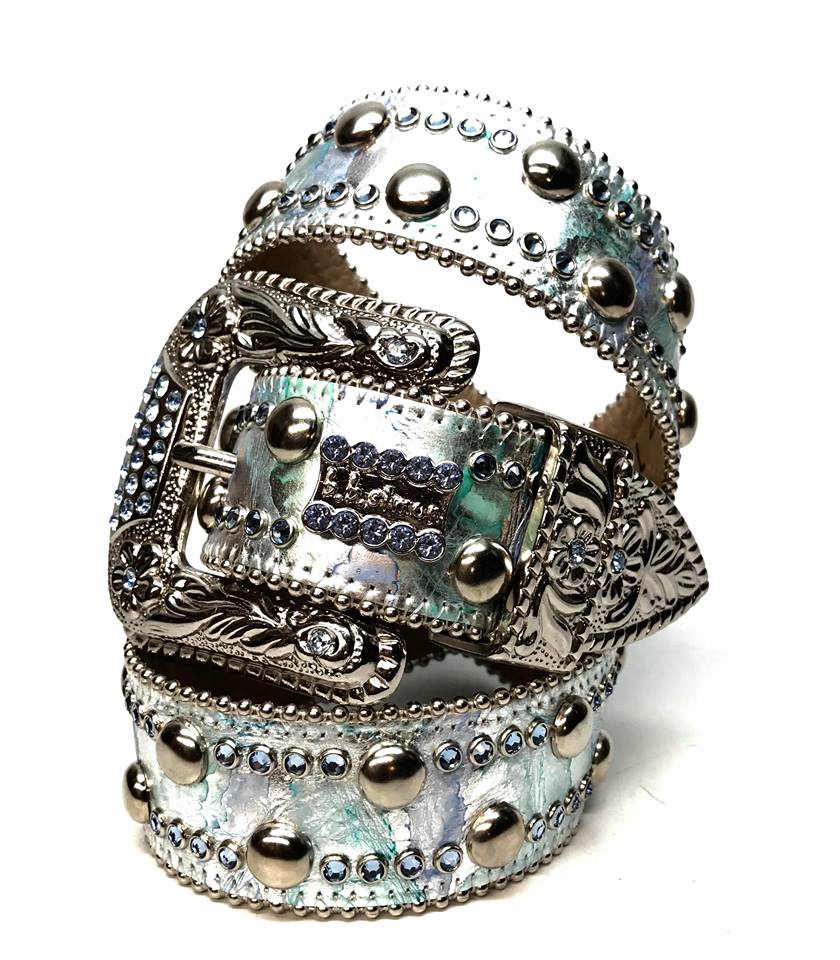 b.b. Simon 'Sea Water' Swarovski Crystal Belt - Dudes Boutique