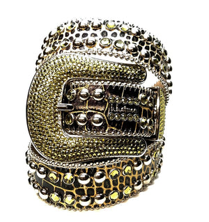 b.b. Simon 'Double Lime' Crystal Belt - Dudes Boutique