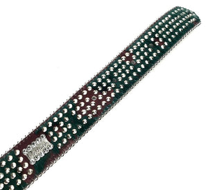 b.b. Simon 'Cross Quad Studded' Pony Crystal Belt - Dudes Boutique