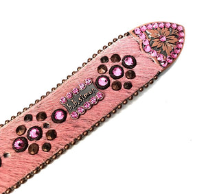b.b. Simon 'Pink Heart' Pony Crystal Belt - Dudes Boutique