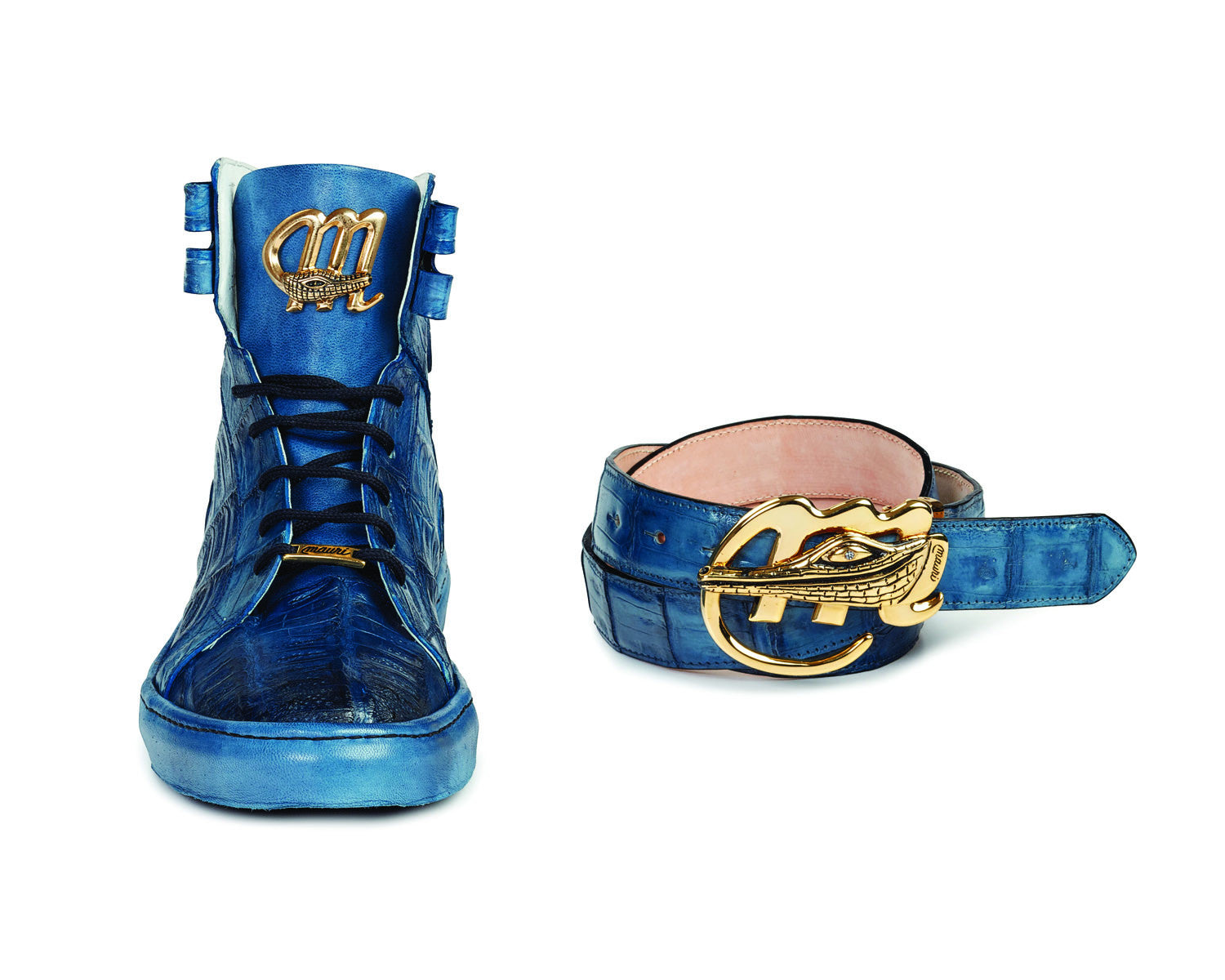 Mauri - 6129 All-Over Baby Crocodile High-top Sneakers - Dudes Boutique