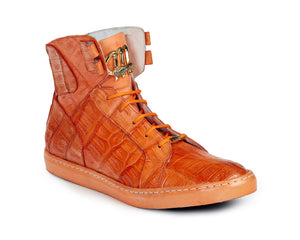Mauri - 6129 All-Over Baby Crocodile High-top Sneakers - Dudes Boutique