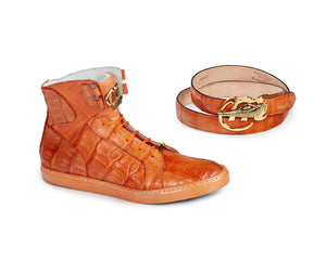Mauri - 6129 All-Over Baby Crocodile High-top Sneakers - Dudes Boutique