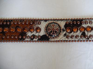 b.b. Simon "Vintage Bronze" Crystal Belt - Dudes Boutique