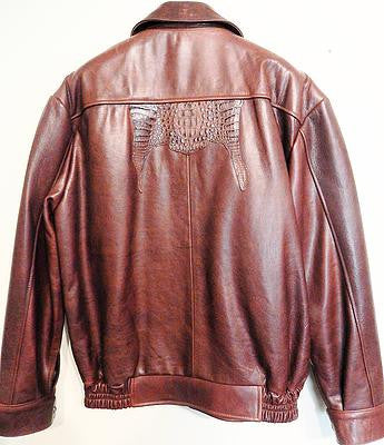 Kashani Custom Alligator Stingray Row Stone Bomber Jacket - Dudes Boutique