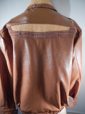 G Gator - Cognac Crocodile & Ostrich Skin Jacket - Dudes Boutique