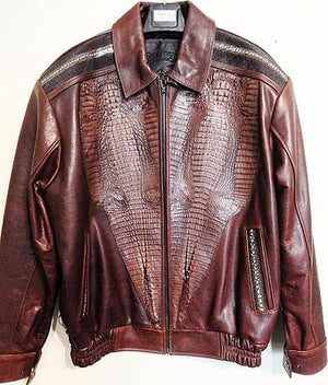 Kashani Custom Alligator Stingray Row Stone Bomber Jacket - Dudes Boutique