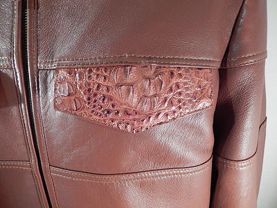 G Gator 2003 Cognac Crocodile Skin Jacket - Dudes Boutique