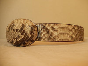 Wild West Boots Natural Python Belt - Dudes Boutique